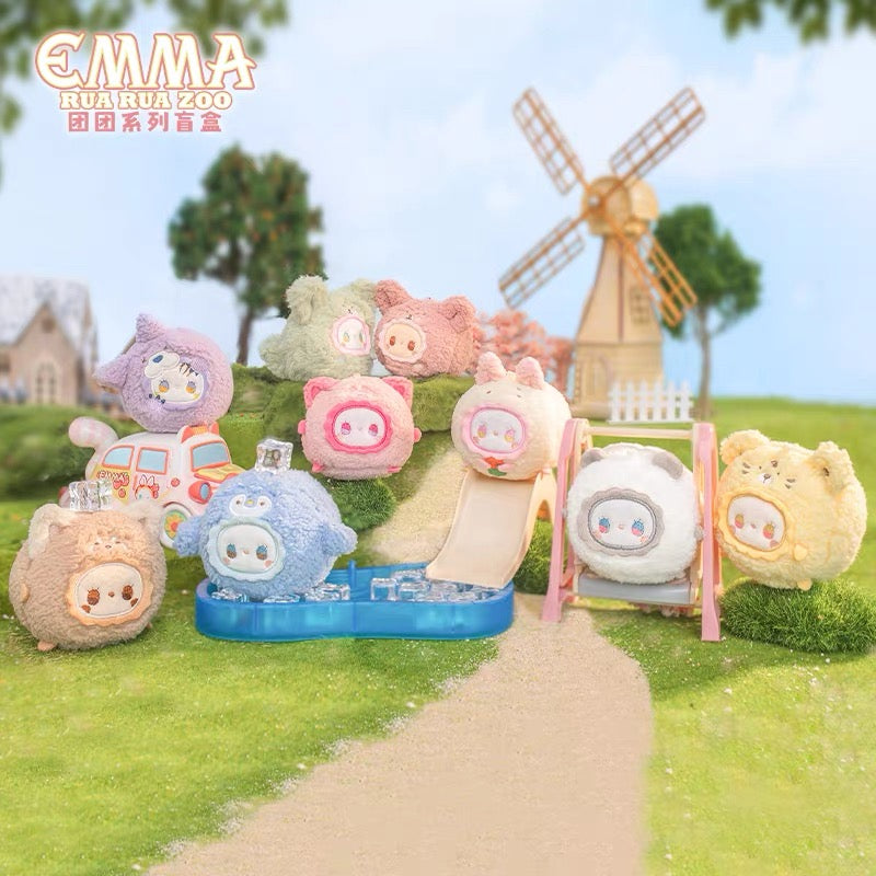 【Q04】EMMA Rua Rua Zoo Tuan Tuan Series Plush Keychain Blind Box