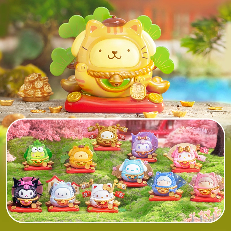 【T10】Sanrio Family Lucky Cat Daruma Doll Series Figures